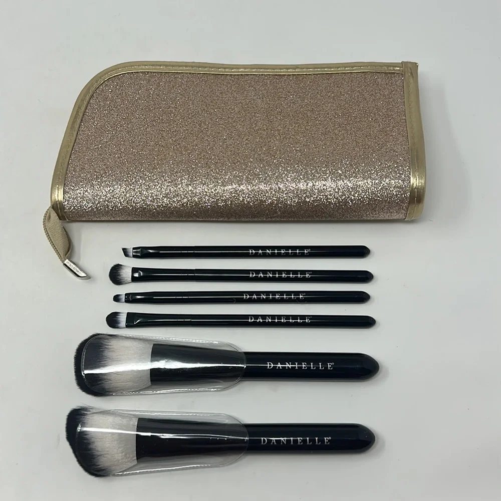 Gold 6-Piece Makeup Brush Set Brand New